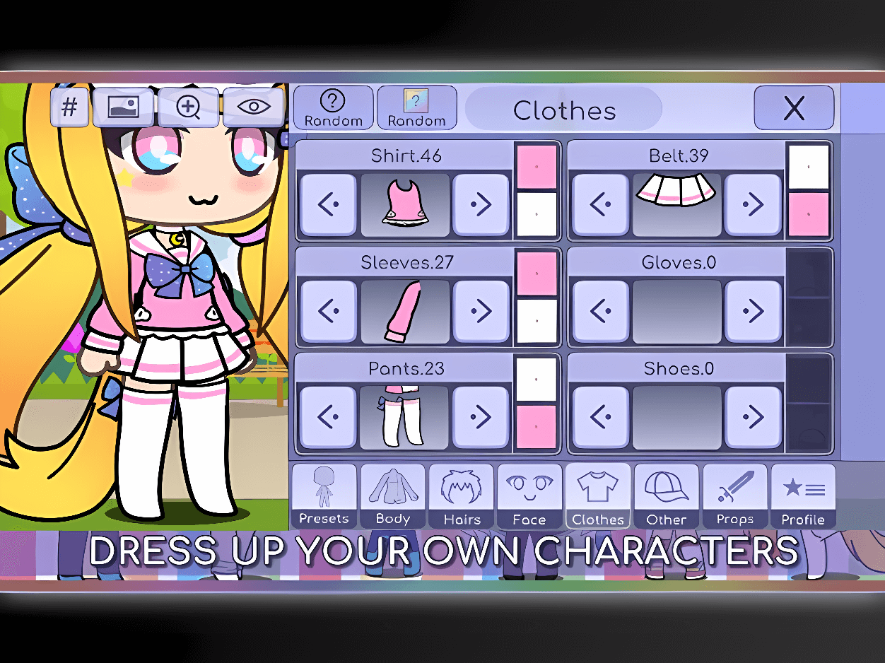 Gacha Life character creation system